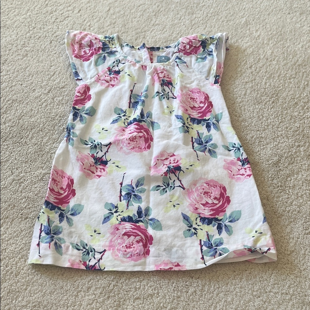 GAP Floral Kids Dress - Pink and White